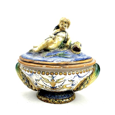 Lot 838 - A late 19th century Cantagalli maiolica bowl...