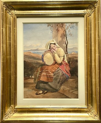 Lot 498 - Italian School Woman with a Tambourine...