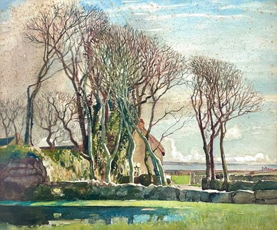 Lot 424 - Eleanor HUGHES (1882-1959) Cornish Farmstead...