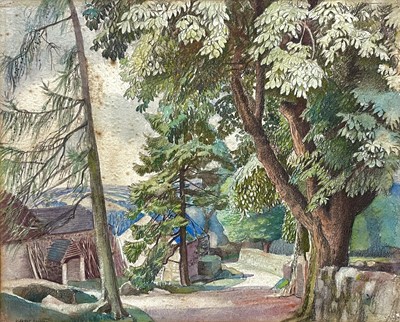 Lot 354 - Eleanor HUGHES (1882-1959) A Lamorna lane...