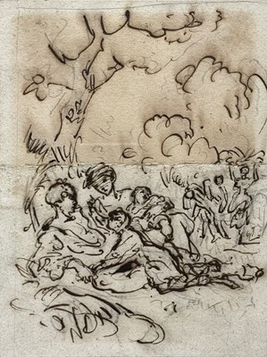 Lot 521 - Old Master Drawing Ink and pencil on two...