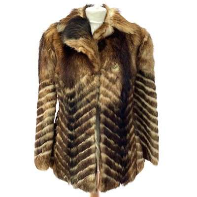 Lot 1613 - A Candian wolf fur coat size 38.