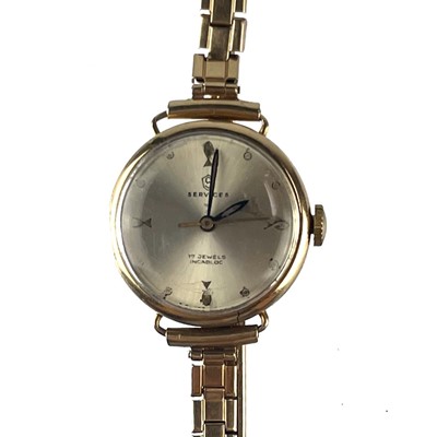 Lot 300 - A 1930's 9ct gold cased ladies manual wind wristwatch.