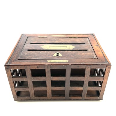 Lot 21 - A Regency rosewood correspondence letter box,...