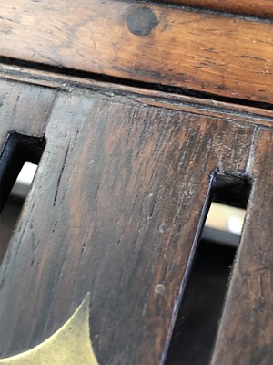 Lot 292 - A Regency rosewood correspondence letter box.