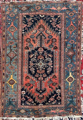 Lot 1225 - A Hamadan rug, North West Persia, circa 1900-1920.