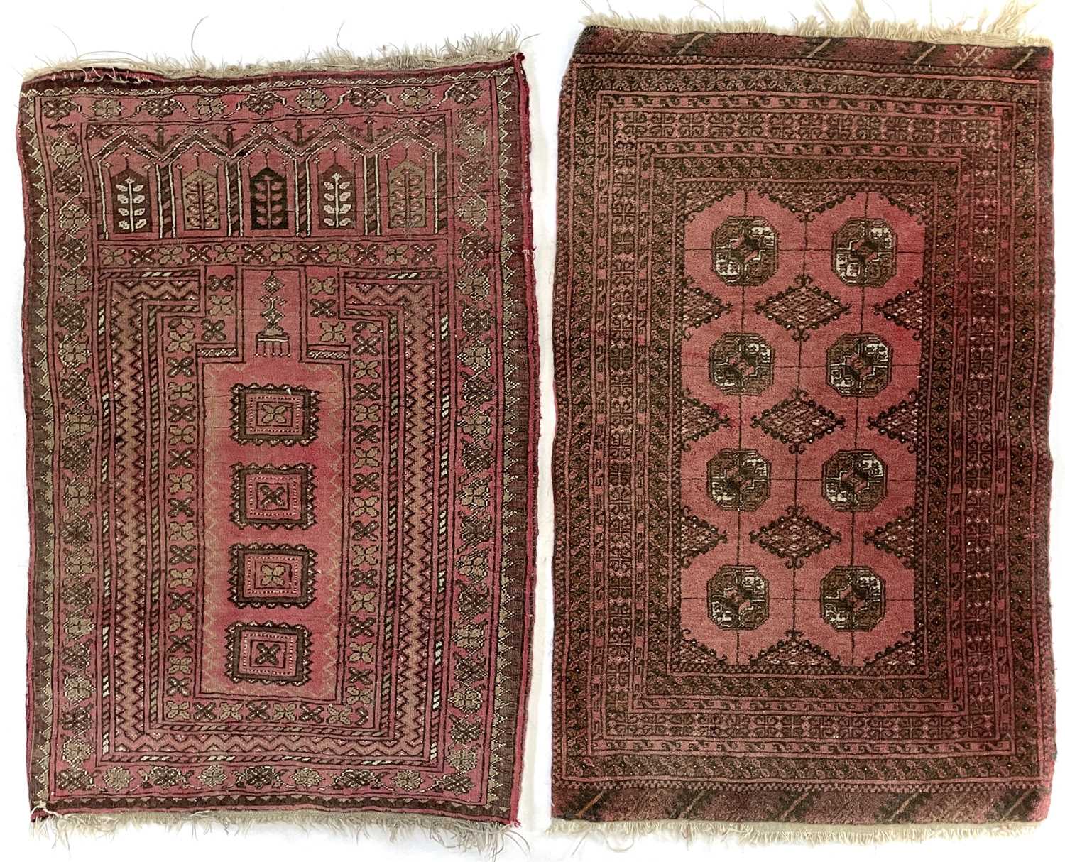 Lot 1226 - An Afghan prayer rug and another Afghan rug,