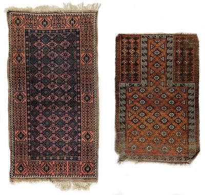 Lot 1227 - A Belouch rug and a Belouch prayer rug, circa 1900.