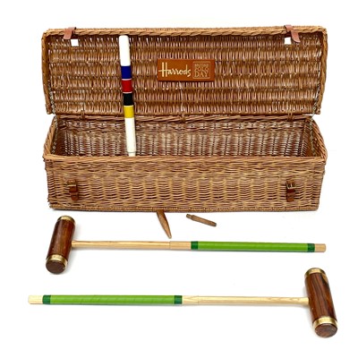 Lot 249 - A Harrods Polo Day part croquet set.