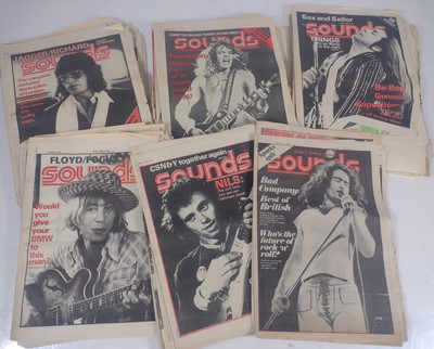 Lot 261 - Thrity-two 'Sounds' magazines.