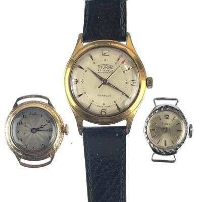 Lot 303 - A Thoral gold plated gentleman's automatic incabloc wristwatch