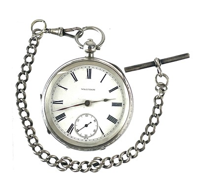 Lot 378 - A Victorian silver cased key wind verge pocket watch.