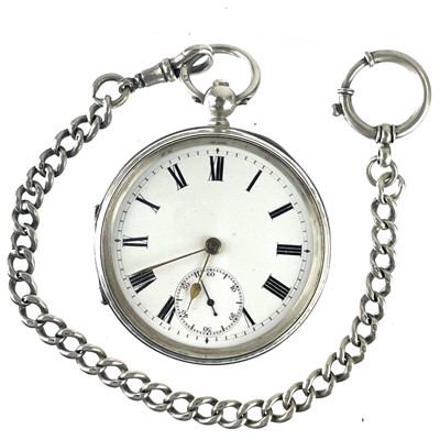 Lot 374 - A Victorian silver key wind pocket watch