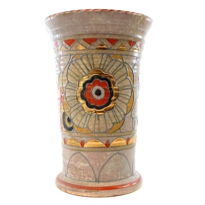 Lot 849 - Three Charlotte Rhead vases, with tube-lined...