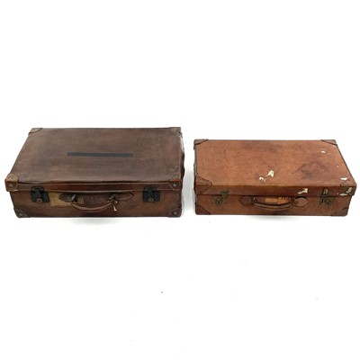 Lot 1609 - A chesnut leather suitcase 66x35x18cm,...