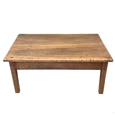 Lot 81 - A walnut centre table, early 19th century, reduced and converted to a coffee table.