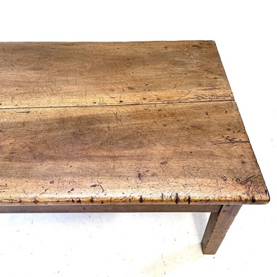 Lot 81 - A walnut centre table, early 19th century, reduced and converted to a coffee table.