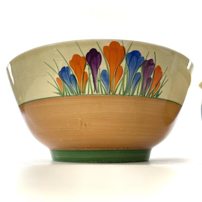 Lot 845 - Clarice Cliff, crocus pattern, a fruit bowl,...