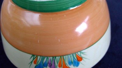 Lot 845 - Clarice Cliff, crocus pattern, a fruit bowl,...