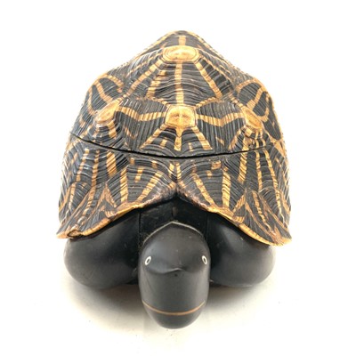 Lot 11 - An Anglo-Indian turtle form trinket box, early...