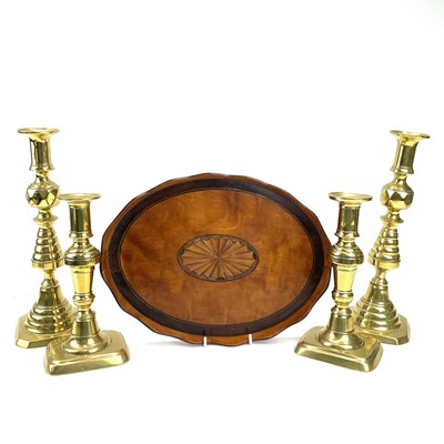 Lot 72 - A George III style satinwood and mahogany...