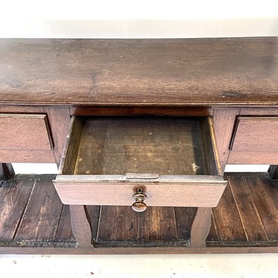 Lot 33 - An oak dresser, 19th century.
