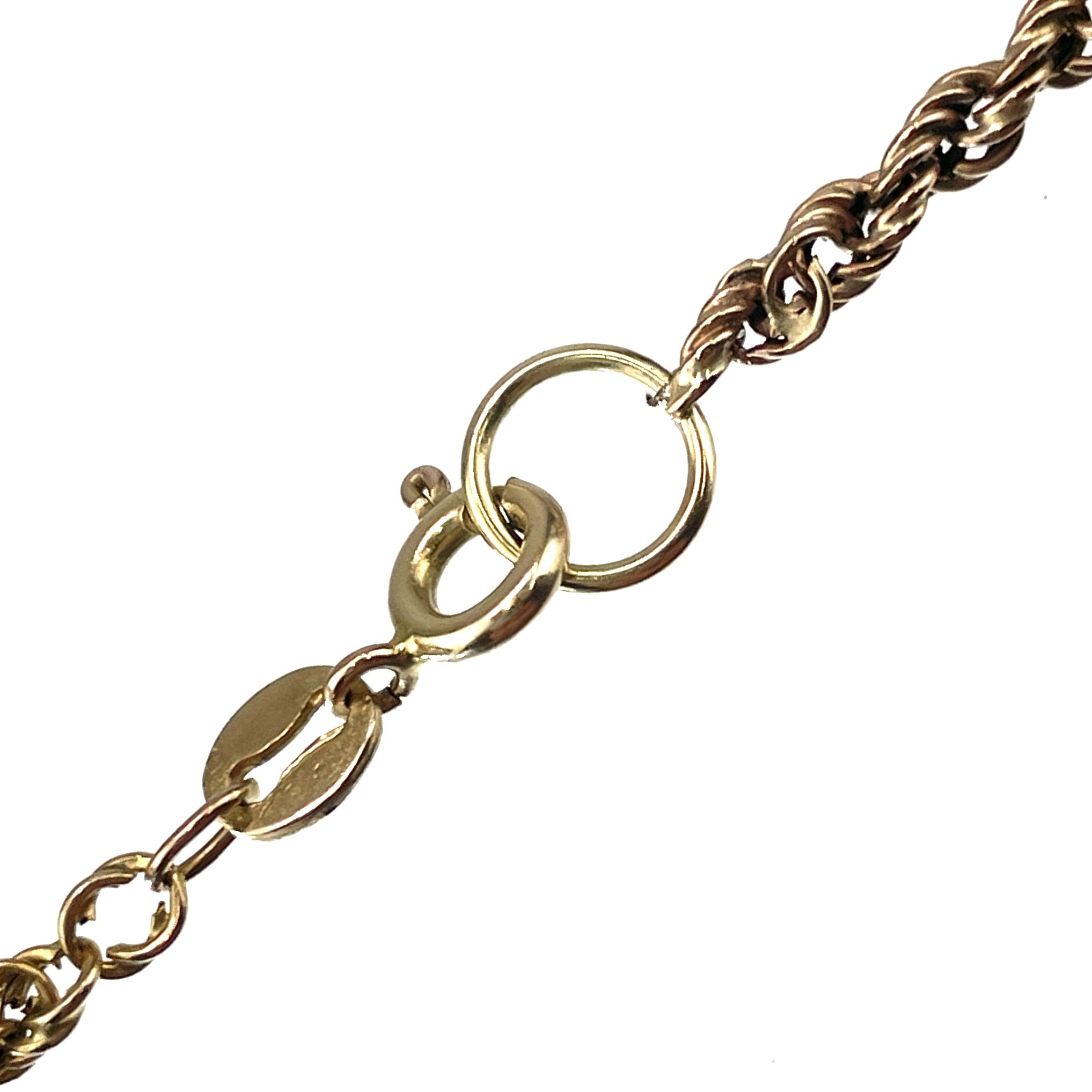 Lot 18 A 9ct gold rope link necklace,