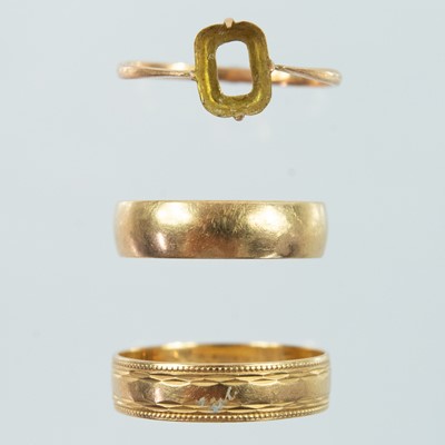 Lot 1 - Three 9ct gold rings