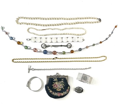 Lot 217 - A collection of costume jewellery, including silver.