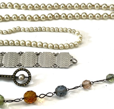 Lot 217 - A collection of costume jewellery, including silver.