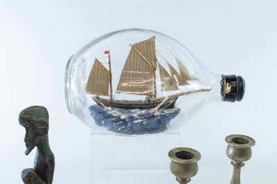 Lot 74 - A model of the sailing boat Ceres, in a Dimple...