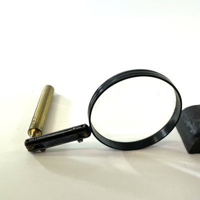 Lot 57 - A brass and painted metal microscope, circa...