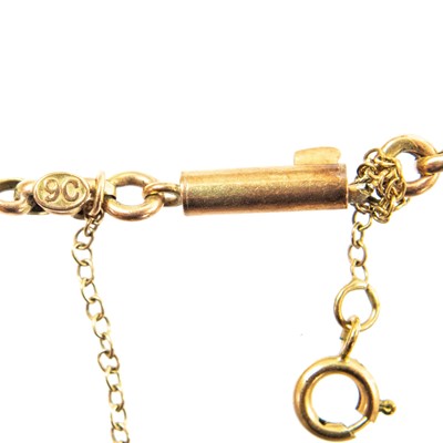 Lot 76 - A 9ct belcher link necklace with barrel clasp.