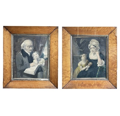 Lot 73 - A pair of Victorian maple framed prints.