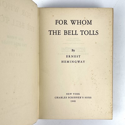 Lot 216 - ERNEST HEMINGWAY. 'For Whom the Bell Tolls'.