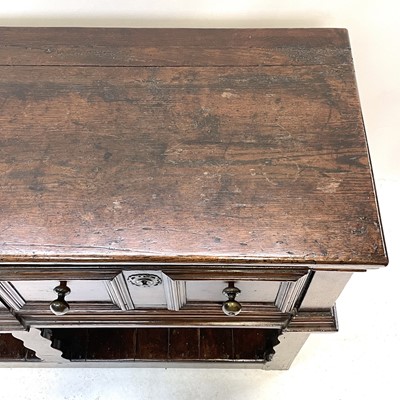 Lot 80 - An oak low dresser, early 18th century