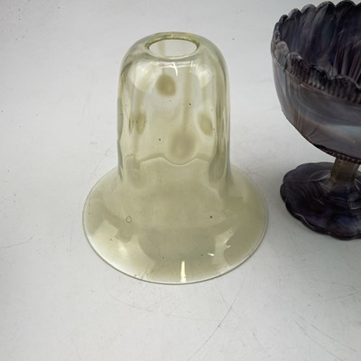 Lot 828 - An Art Nouveau vaseline glass light shade,...