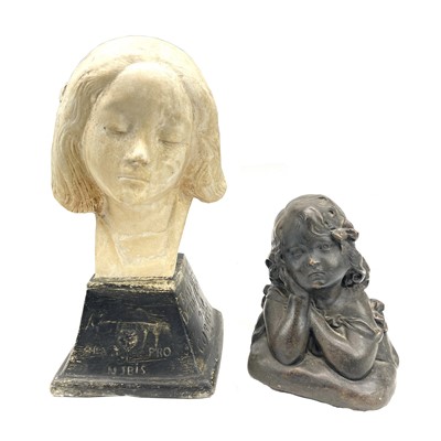 Lot 56 - A plaster bust, titled St Fortunata, early...
