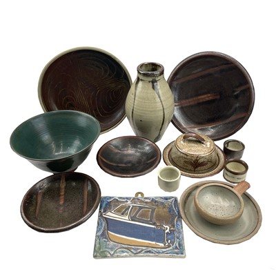 Lot 858 - Studio pottery, including a Leach standard...