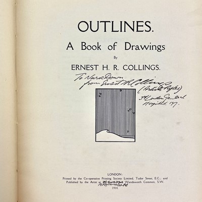 Lot 228 - ERNEST H. R. COLLINGS. 'Outlines. A Book of Drawings'.