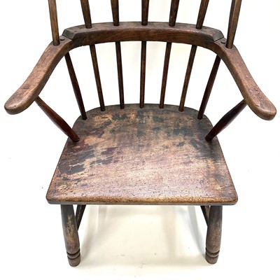 Lot 86 - A sycamore, ash and elm Cornish armchair, 19th century.