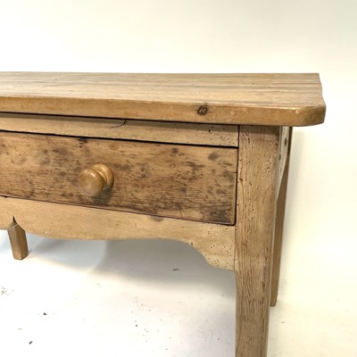 Lot 85 - A stripped pine side or serving table, 19th century.