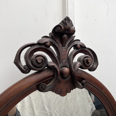 Lot 1863 - A Victorian walnut mirror back sideboard, with...