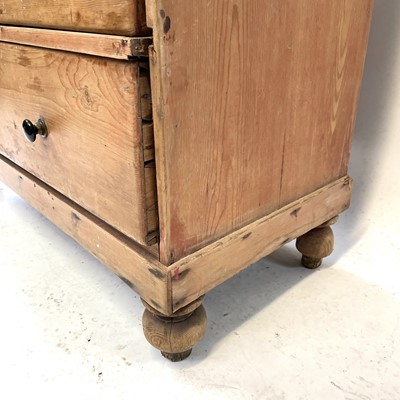 Lot 88 - A Victorian pine chest of drawers.