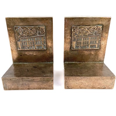 Lot 258 - A pair of Chinese bronze bookends.