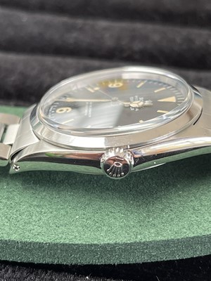 Lot 297 - A rare Rolex Explorer Perpetual Mk1 gentleman's stainless steel bracelet wristwatch.