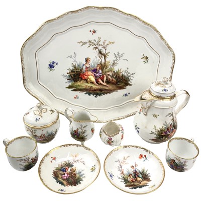 Lot 819 - A Meissen cabaret set, 19th century,...