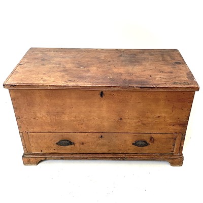 Lot 101 - A pine chest, 19th century.
