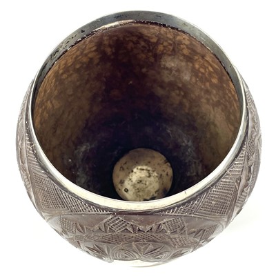 Lot 210 - A Georgian silver mounted coconut cup.