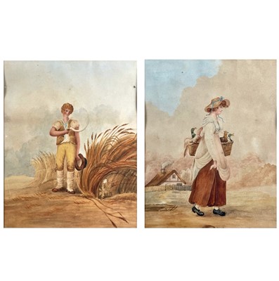 Lot 105 - A pair of Victorian watercolours.